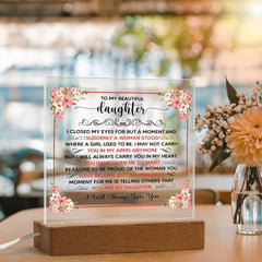 To My Beautiful Daughter – Acrylic Square