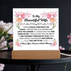 To My Beautiful Wife – Acrylic Square