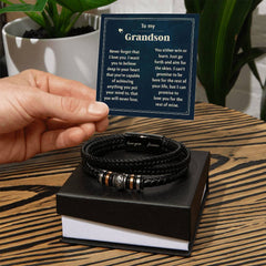 Last Forever Love You Forever (To My Grandson) – Bracelet