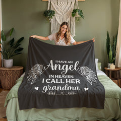 I Have an Angel in Heaven, I Call Her Grandma – Coral Fleece Blanket