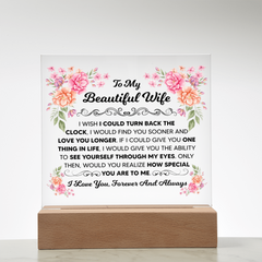 To My Beautiful Wife – Acrylic Square